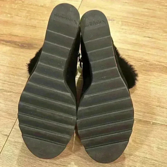 UGG by Koolaburra® Elladine blank Wedge fur trim Booties Women's size 10.5 - Picture 9 of 9